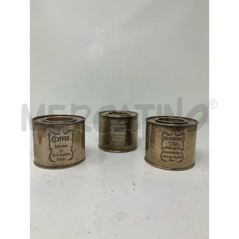 SET BARATTOLI METALLO ZUCCHERO TÈ CAFFE LATTA  | Mercatino dell'Usato Roma re di roma 1
