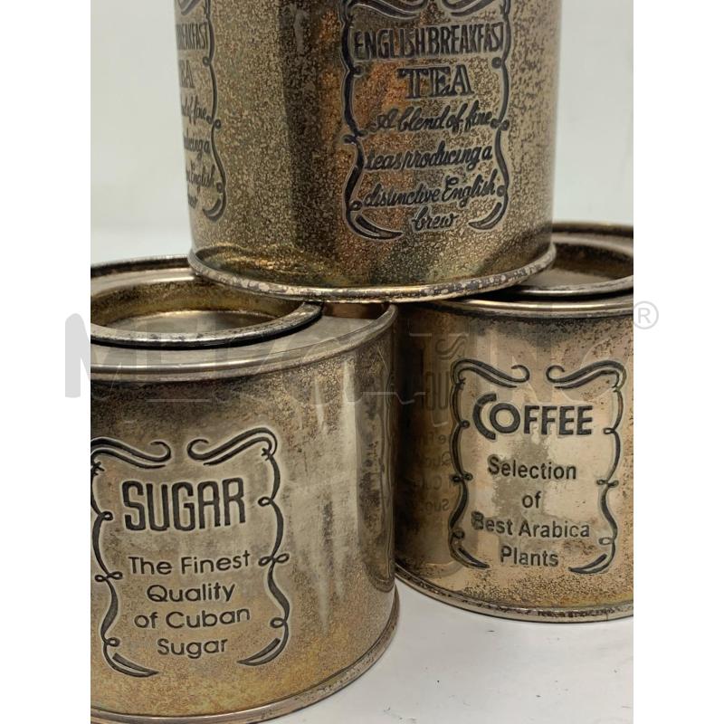 SET BARATTOLI METALLO ZUCCHERO TÈ CAFFE LATTA  | Mercatino dell'Usato Roma re di roma 5