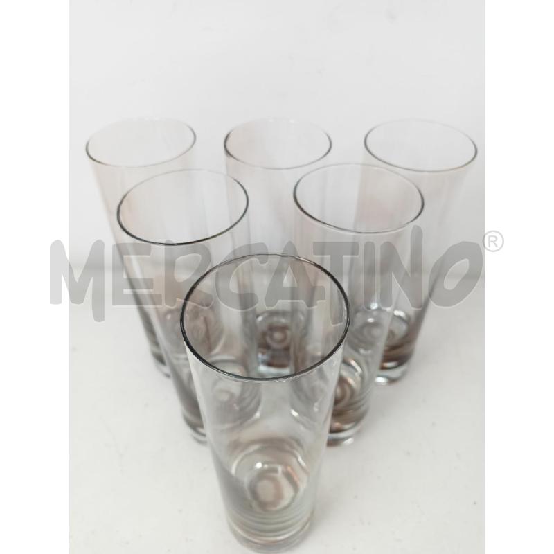 SET BICCHIERI CILINDRICI INCLUSIONE ANELLI MARRONE | Mercatino dell'Usato Roma re di roma 2