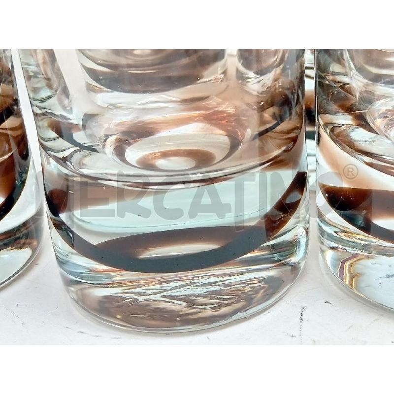 SET BICCHIERI CILINDRICI INCLUSIONE ANELLI MARRONE | Mercatino dell'Usato Roma re di roma 4