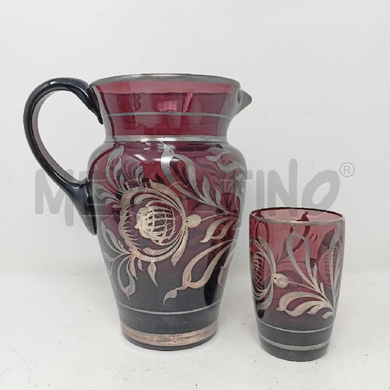 SET BICCHIERI VETRO BORDEAU DEC FIORI SILVER | Mercatino dell'Usato Roma re di roma 4