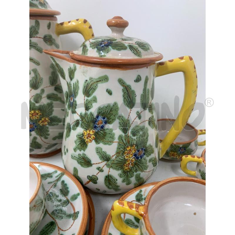 SET CAFFE DERUTA DECORO TANTE FOGLIE | Mercatino dell'Usato Roma re di roma 2