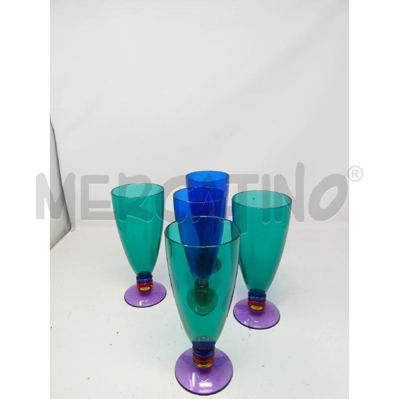 SET CALICI GUZZINI PLASTICA 3 ANELLI COLORATI  | Mercatino dell'Usato Roma re di roma 1