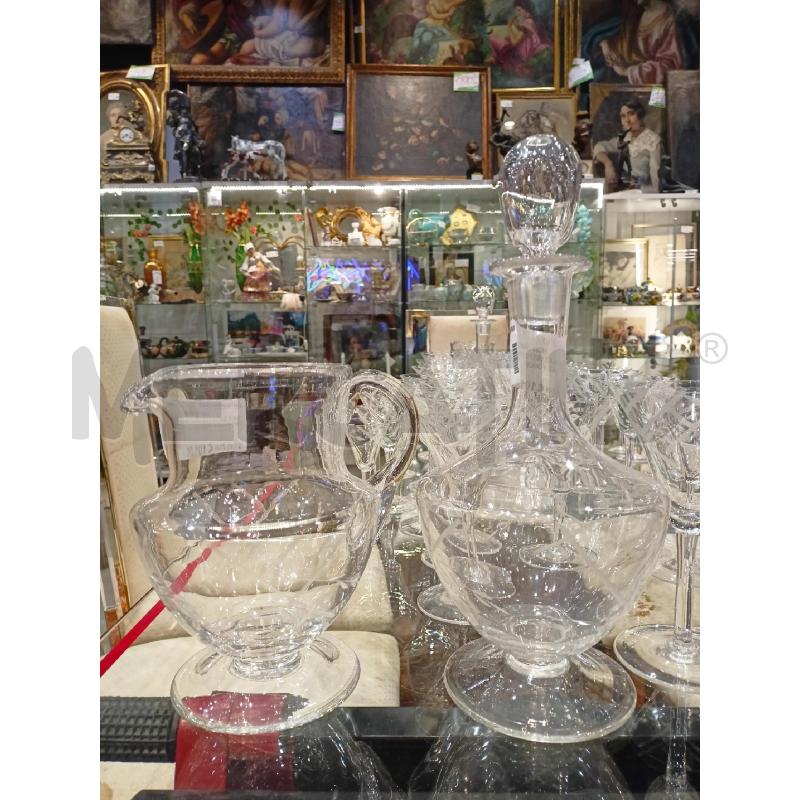 SET CALICI VETRO MOLATO FASCE FOGLIE+BOTT+CARAF | Mercatino dell'Usato Roma re di roma 3