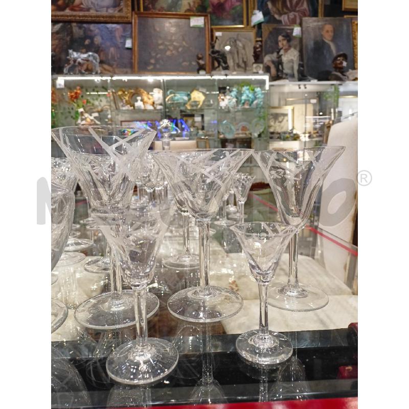 SET CALICI VETRO MOLATO FASCE FOGLIE+BOTT+CARAF | Mercatino dell'Usato Roma re di roma 4