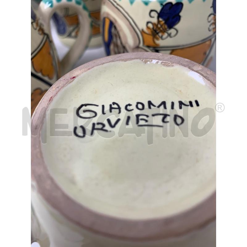SET CERAMICA ORVIETO BOCCALI PROFILI PERSONAGGI DEC AZZURRI  | Mercatino dell'Usato Roma re di roma 4