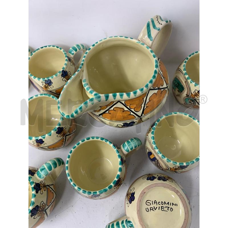 SET CERAMICA ORVIETO BOCCALI PROFILI PERSONAGGI DEC AZZURRI  | Mercatino dell'Usato Roma re di roma 5