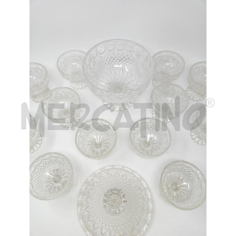 SET COPPETE VETRO + COPPA GRANDE DEC QUADRATINI  | Mercatino dell'Usato Roma re di roma 5