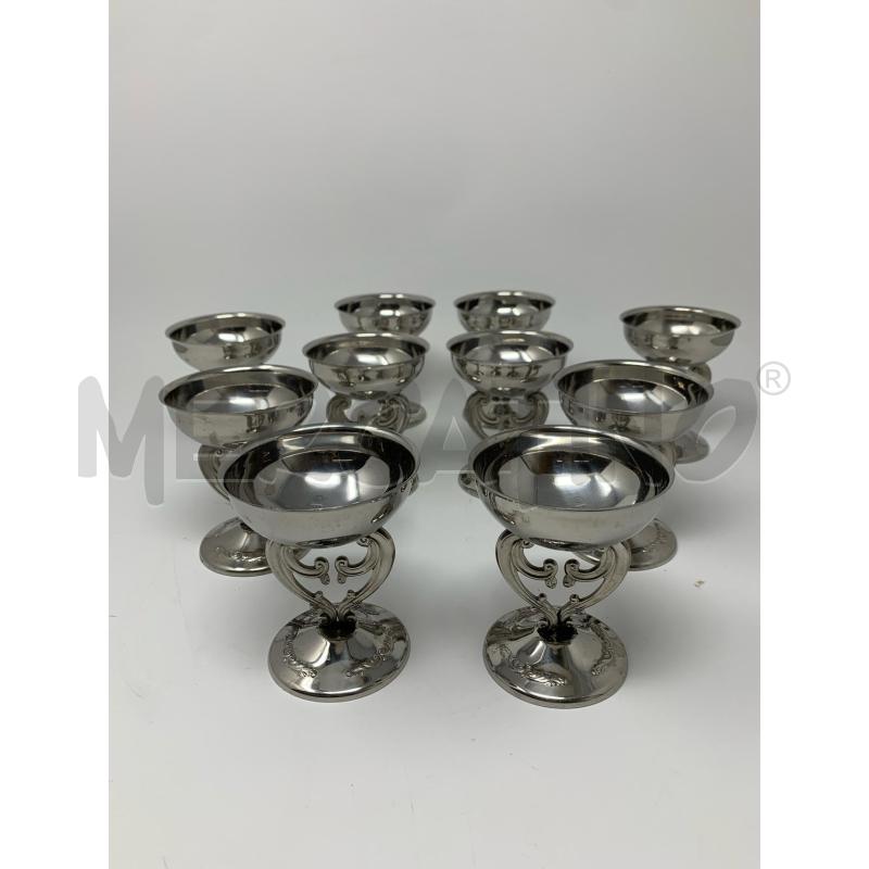 SET COPPETTE GELATO FRUTTA ACCIAIO INOX | Mercatino dell'Usato Roma re di roma 1