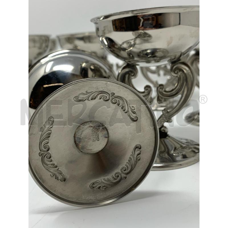SET COPPETTE GELATO FRUTTA ACCIAIO INOX | Mercatino dell'Usato Roma re di roma 5