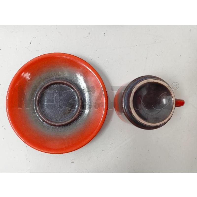 SET DA CAFFÈ SIC ARANCIONE MARRONE | Mercatino dell'Usato Roma re di roma 5