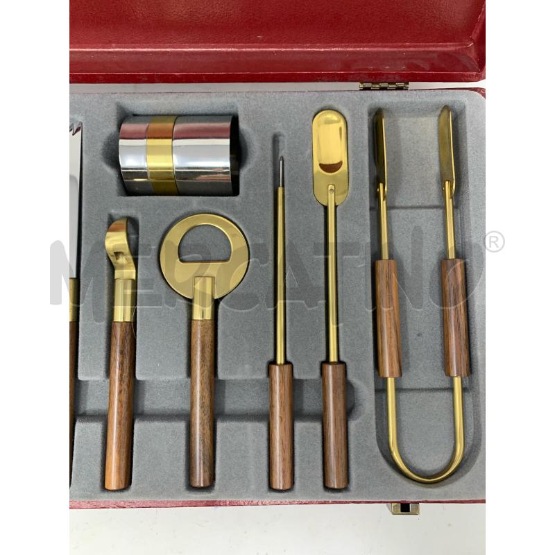 SET DA COCKTAIL OTTONE LEGNO ARTNOVA SCARONI | Mercatino dell'Usato Roma re di roma 3