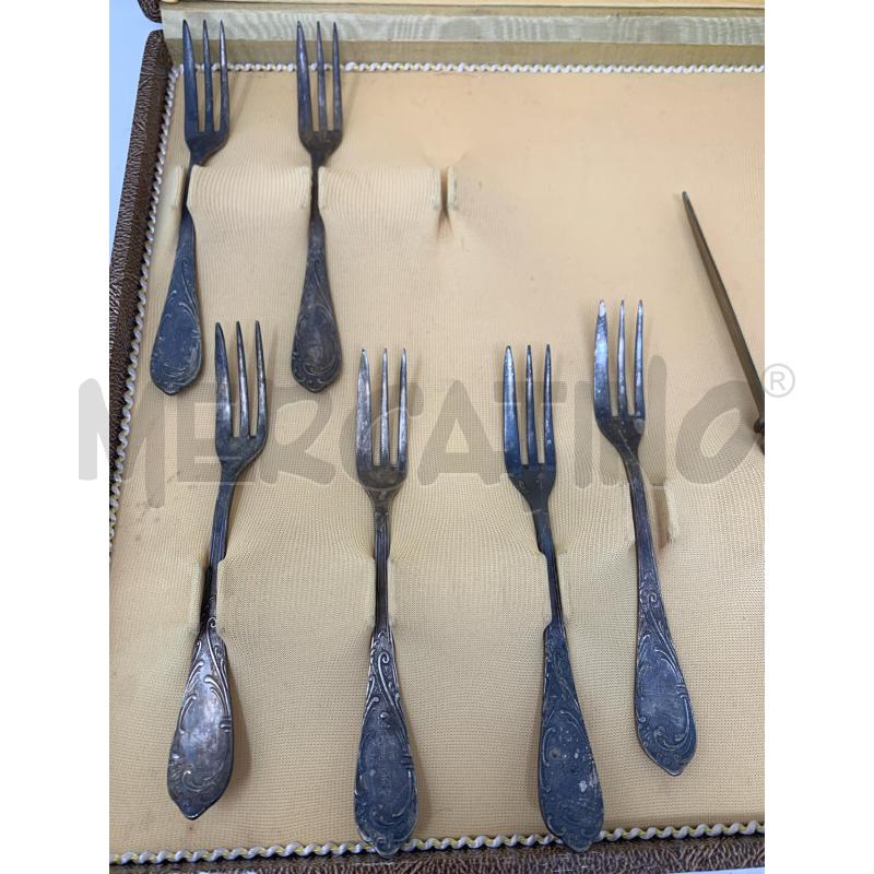 SET FORCHETTE DA DOLCE MANICO DEC ARG 1000 | Mercatino dell'Usato Roma re di roma 2