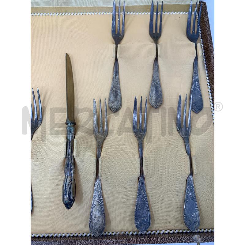 SET FORCHETTE DA DOLCE MANICO DEC ARG 1000 | Mercatino dell'Usato Roma re di roma 3
