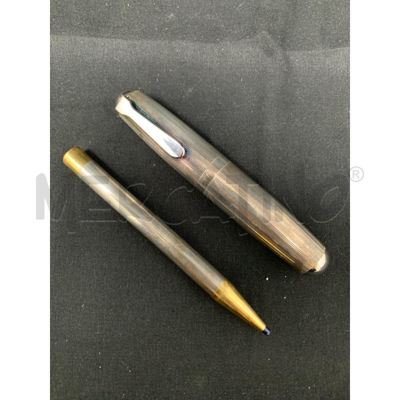 SET MATITA + PENNA STILO SILVER DEC DORATI BOMBATE RIGHINE | Mercatino dell'Usato Roma re di roma 1