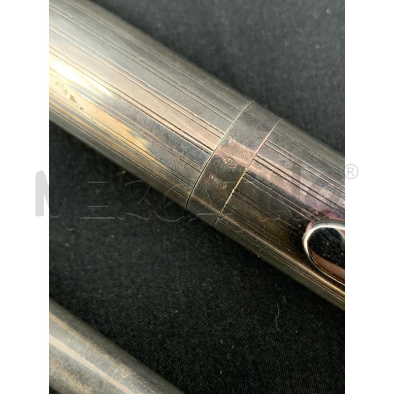 SET MATITA + PENNA STILO SILVER DEC DORATI BOMBATE RIGHINE | Mercatino dell'Usato Roma re di roma 2