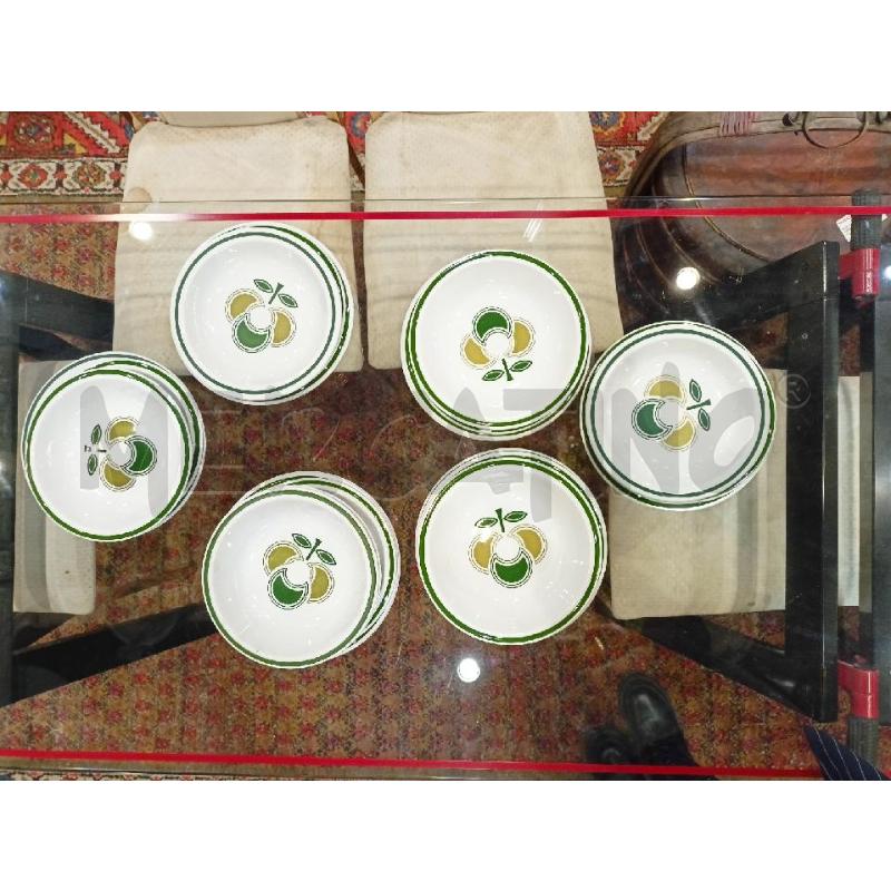 SET PIATTI GINORI ANTONIA CAMPI FIORE VERDE BORDO VERDE | Mercatino dell'Usato Roma re di roma 1