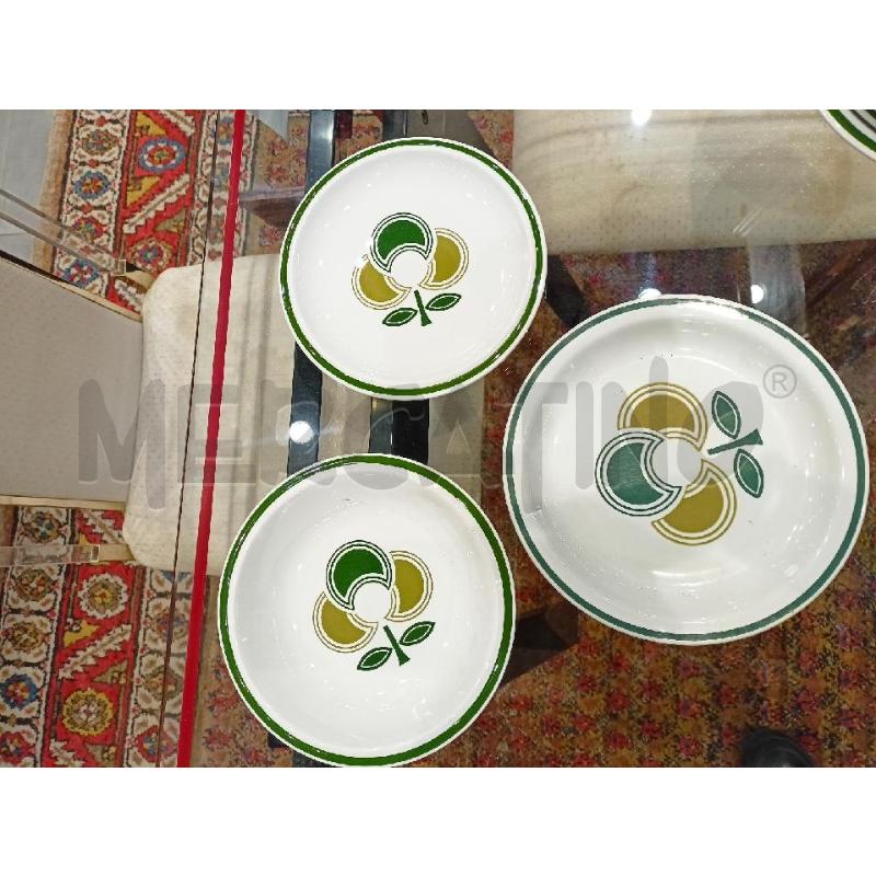 SET PIATTI GINORI ANTONIA CAMPI FIORE VERDE BORDO VERDE | Mercatino dell'Usato Roma re di roma 3