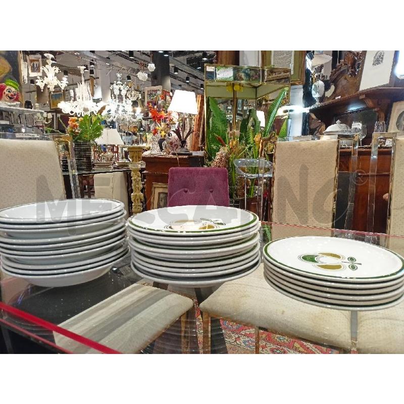 SET PIATTI GINORI ANTONIA CAMPI FIORE VERDE BORDO VERDE | Mercatino dell'Usato Roma re di roma 5