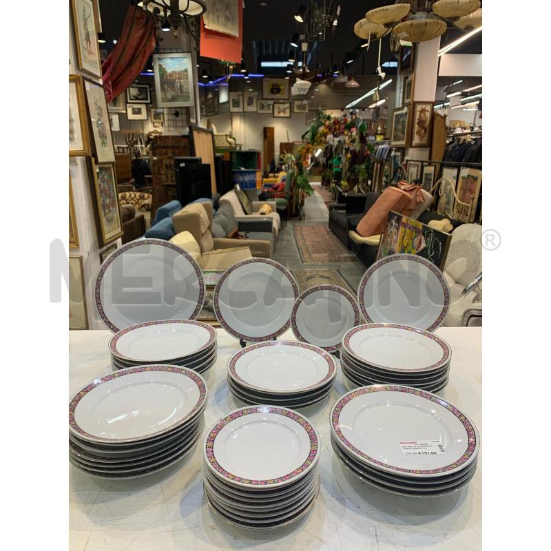 SET PIATTI  K CEKOSLOWAKIA LIBERTY FASCIA ROSE B.ORO | Mercatino dell'Usato Roma re di roma 1