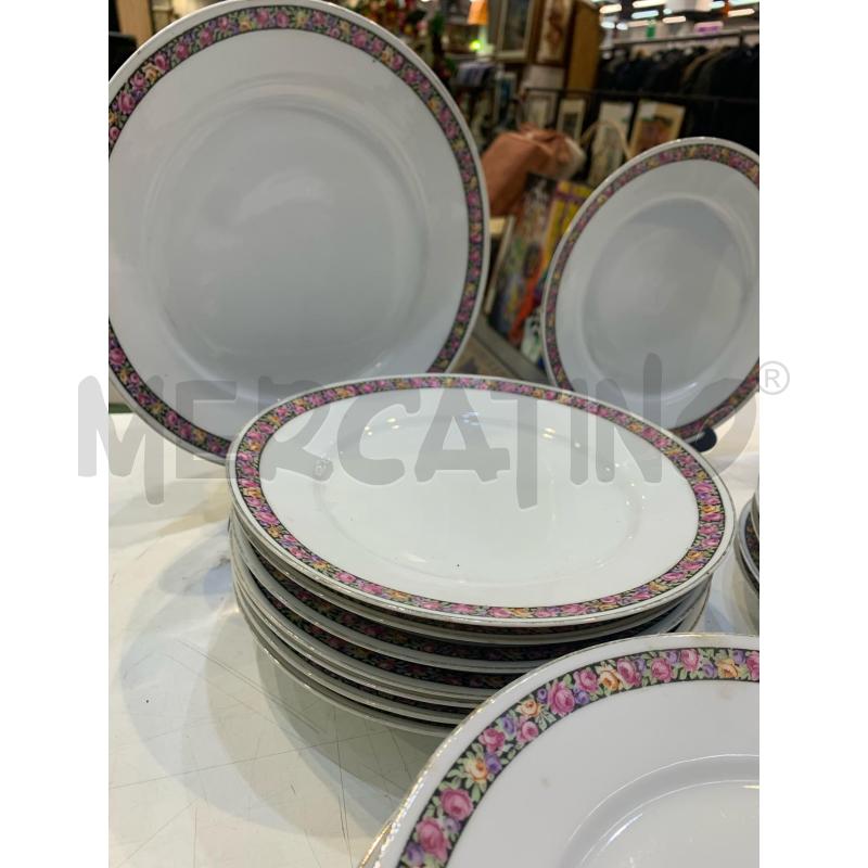 SET PIATTI  K CEKOSLOWAKIA LIBERTY FASCIA ROSE B.ORO | Mercatino dell'Usato Roma re di roma 2