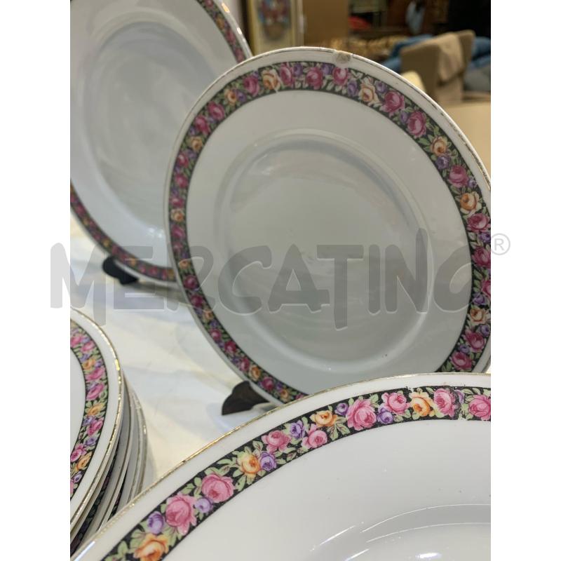 SET PIATTI  K CEKOSLOWAKIA LIBERTY FASCIA ROSE B.ORO | Mercatino dell'Usato Roma re di roma 3
