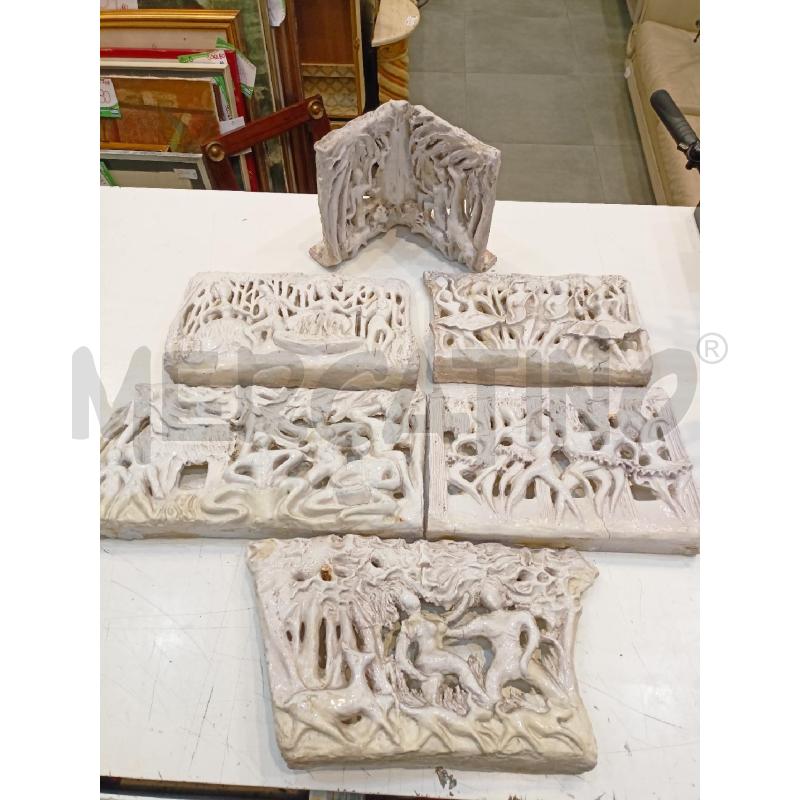 SET PLACCHE CERAMICHE '50 PERSONAGGI DIFET | Mercatino dell'Usato Roma re di roma 1