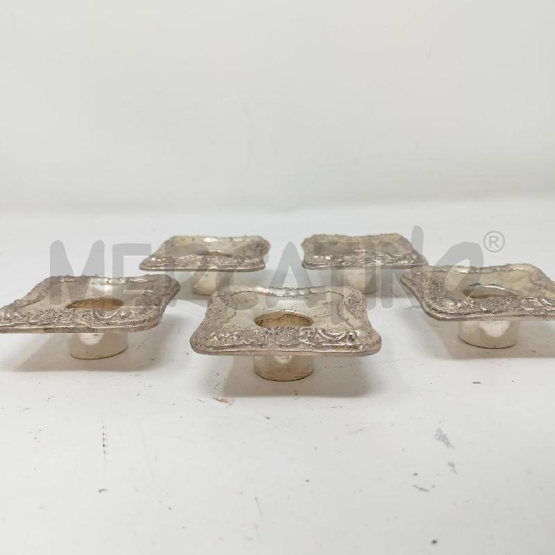 SET PORTA CANDELE JORDAN SHEFFIELD X4 QUADRATI BASSI  | Mercatino dell'Usato Roma re di roma 2