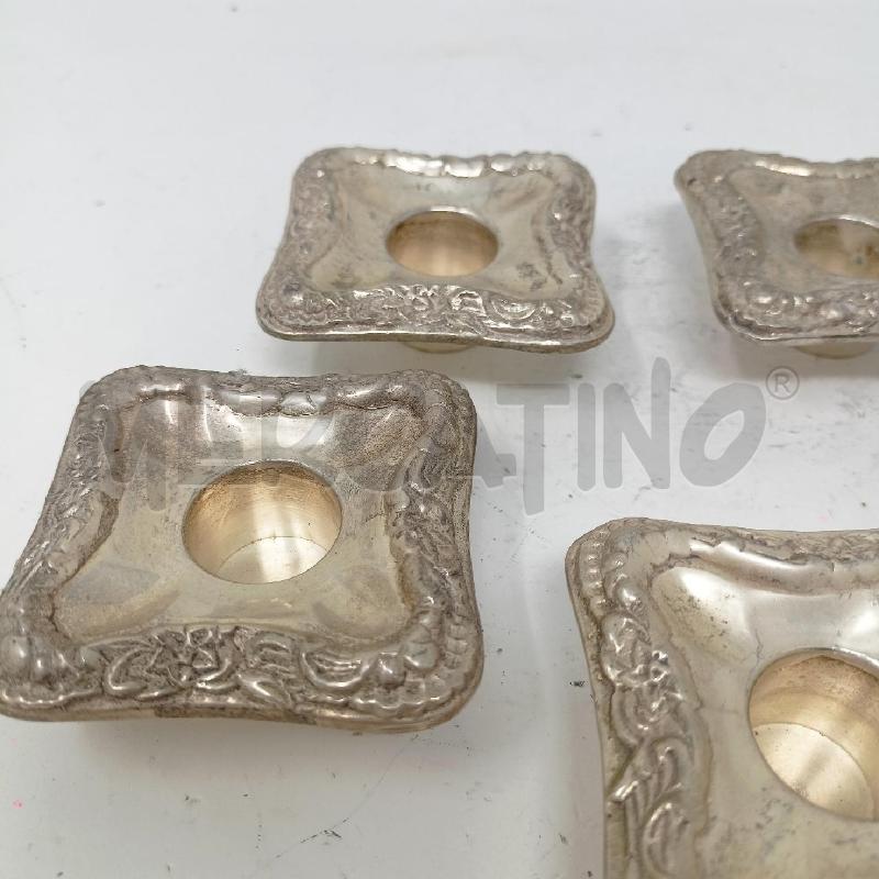 SET PORTA CANDELE JORDAN SHEFFIELD X4 QUADRATI BASSI  | Mercatino dell'Usato Roma re di roma 5