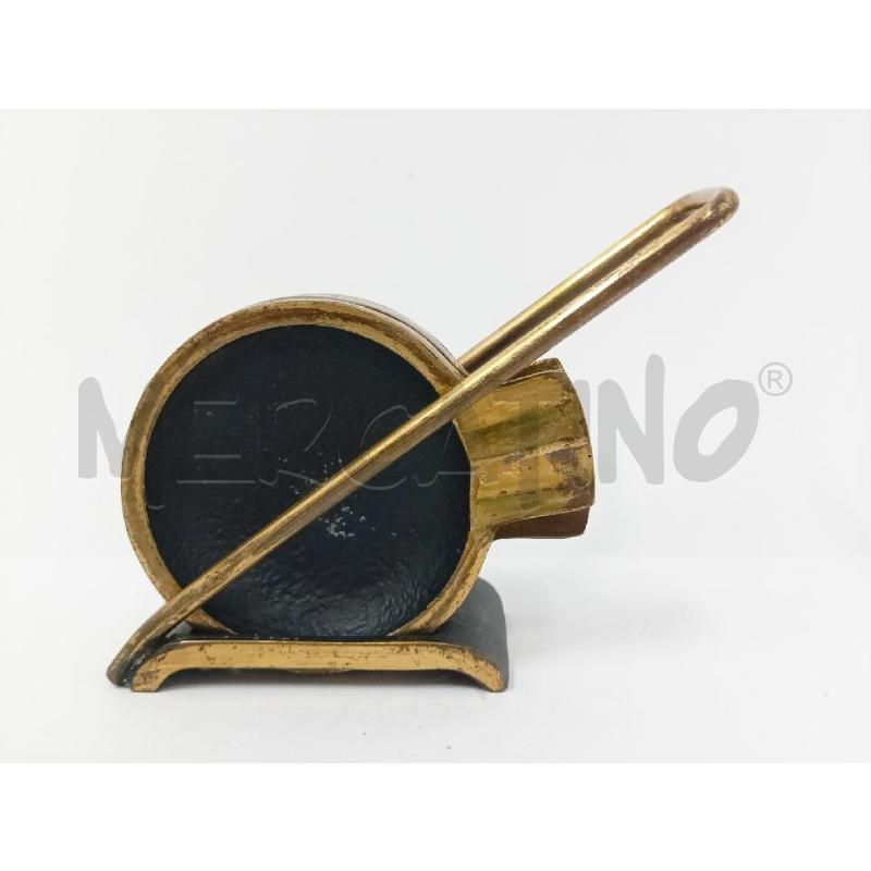 SET POSACENERE DA GIOCO OTTONE PELLE NERA  | Mercatino dell'Usato Roma re di roma 2