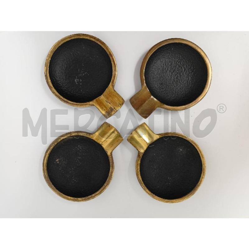SET POSACENERE DA GIOCO OTTONE PELLE NERA  | Mercatino dell'Usato Roma re di roma 3
