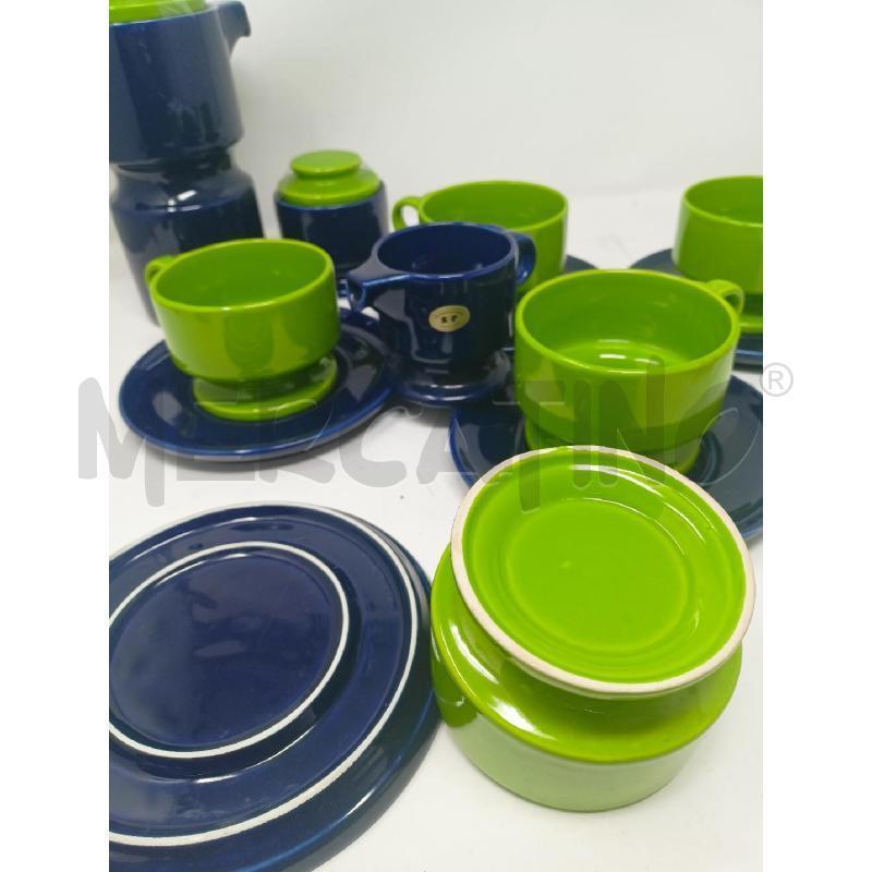SET TAZZE BLU VERDE CERAMICA ROMANA '70 | Mercatino dell'Usato Roma re di roma 4
