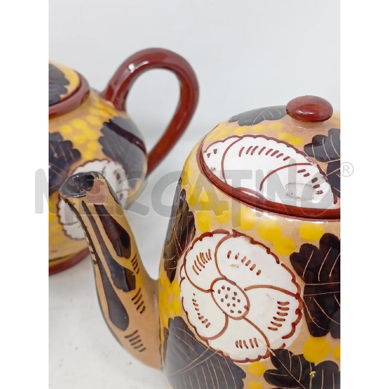 SET TEIERA CAFFETT LATT ZUCC AQUILA FIORI FONDO GIALLO | Mercatino dell'Usato Roma re di roma 2