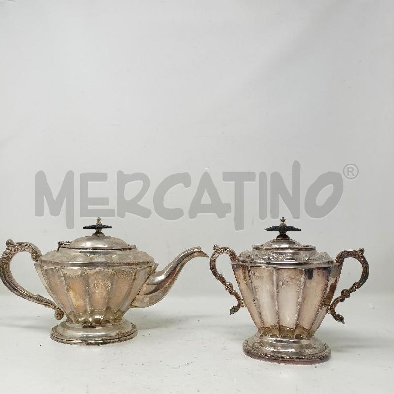 SET TEIERA ZUCCHERIERA JORDAN SHEFFIELD BASE OVALE TAPPO NERO | Mercatino dell'Usato Roma re di roma 1