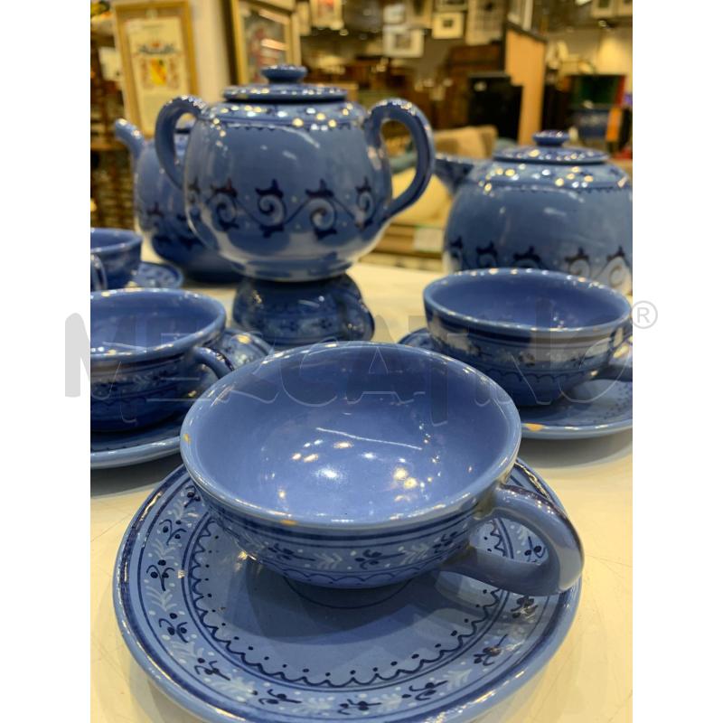 SET THE CERAMICA AZZURRA DEC RICCIOLI BLU | Mercatino dell'Usato Roma re di roma 2