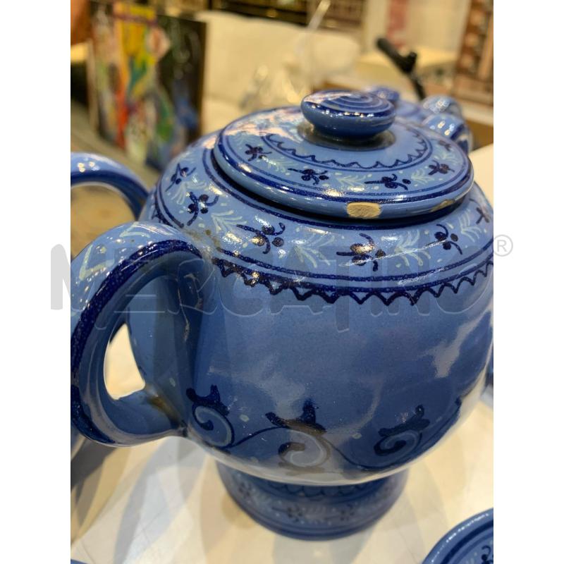 SET THE CERAMICA AZZURRA DEC RICCIOLI BLU | Mercatino dell'Usato Roma re di roma 3