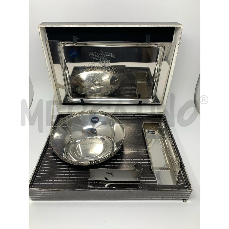 SET VEMI INOX PORTA PANE TOVAGLIOLI VASSOIO SCATOLA  | Mercatino dell'Usato Roma re di roma 1