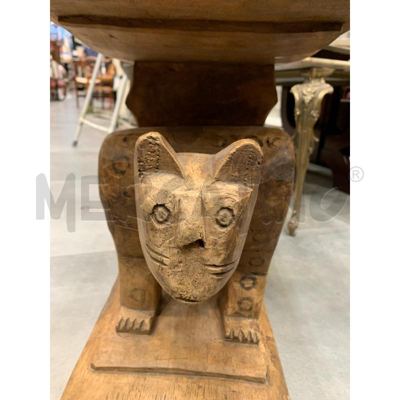 SGABELLO ETNICO INT LEGNO BASS ANIMALE LEOPARD GHEPARD | Mercatino dell'Usato Roma re di roma 5