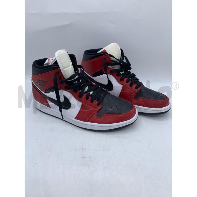 SNEAKERS JORDAN 1 MID CHICAGO BLACK TOE  | Mercatino dell'Usato Roma re di roma 1