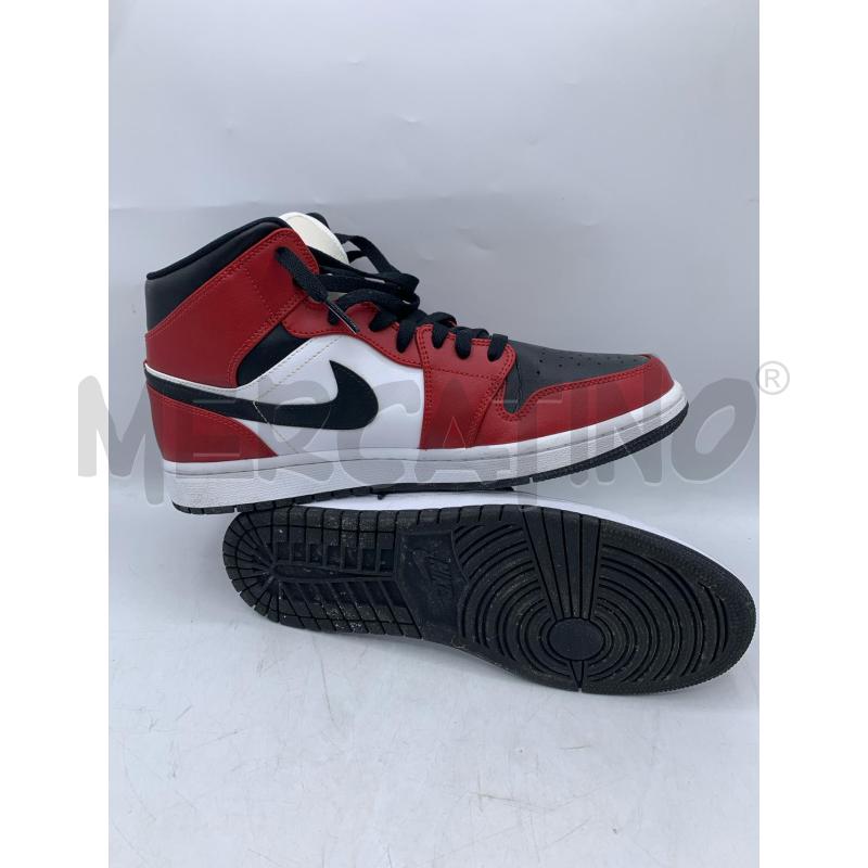 SNEAKERS JORDAN 1 MID CHICAGO BLACK TOE  | Mercatino dell'Usato Roma re di roma 4
