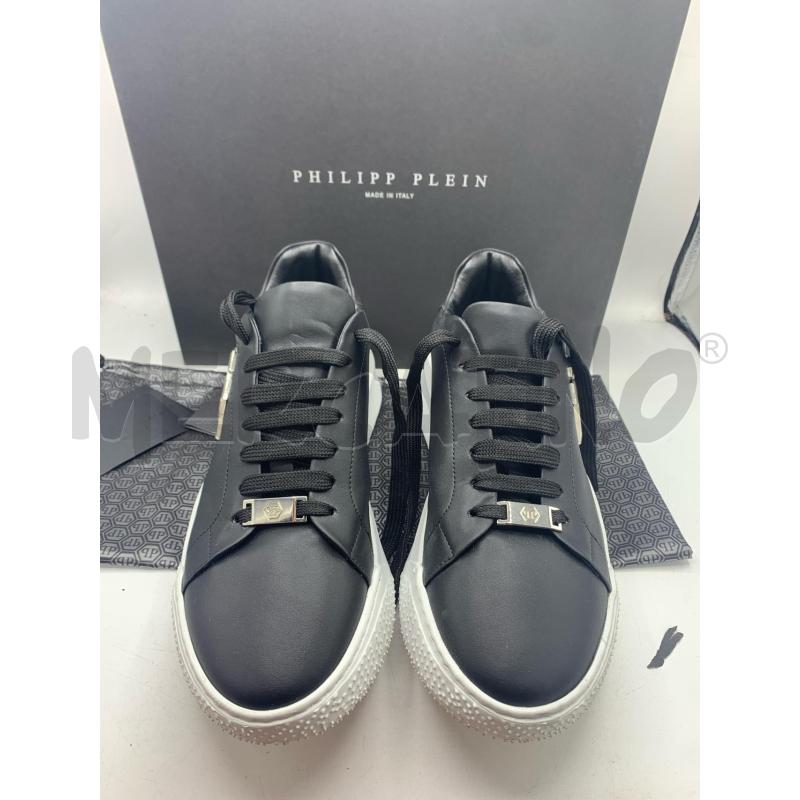 SNEAKERS PHILIPP PLEIN NERO DETT SILVER SUOLA BIANCO  | Mercatino dell'Usato Roma re di roma 3