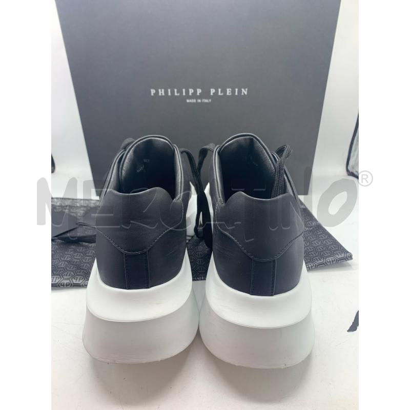 SNEAKERS PHILIPP PLEIN NERO DETT SILVER SUOLA BIANCO  | Mercatino dell'Usato Roma re di roma 4