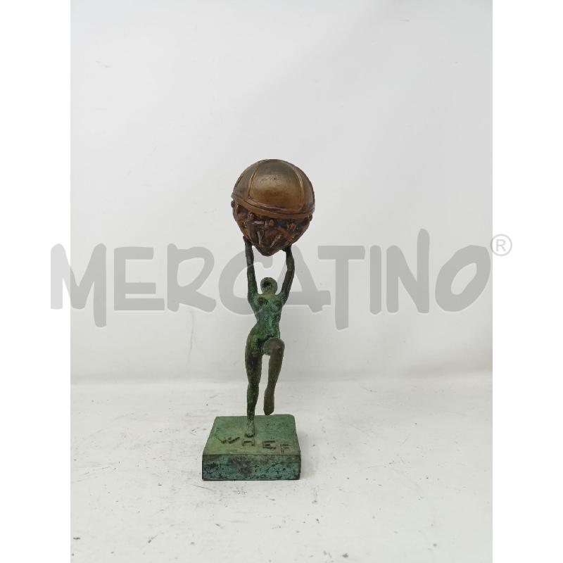 SOPRAMMOBILE BRONZO WHEF DONNA SFERA IN MANO  | Mercatino dell'Usato Roma re di roma 1