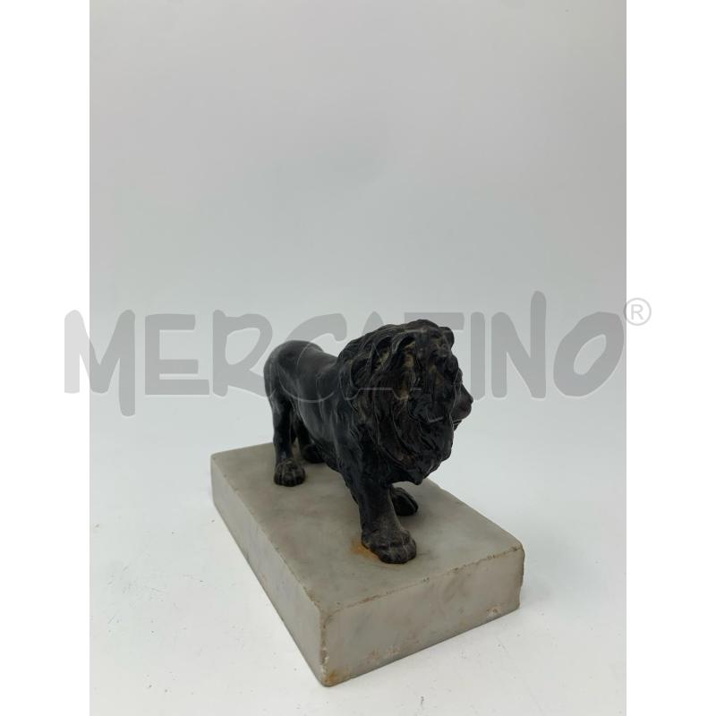 SOPRAMMOBILE LEONE BRONZO BASE RETTANGOLARE MARMO  | Mercatino dell'Usato Roma re di roma 4