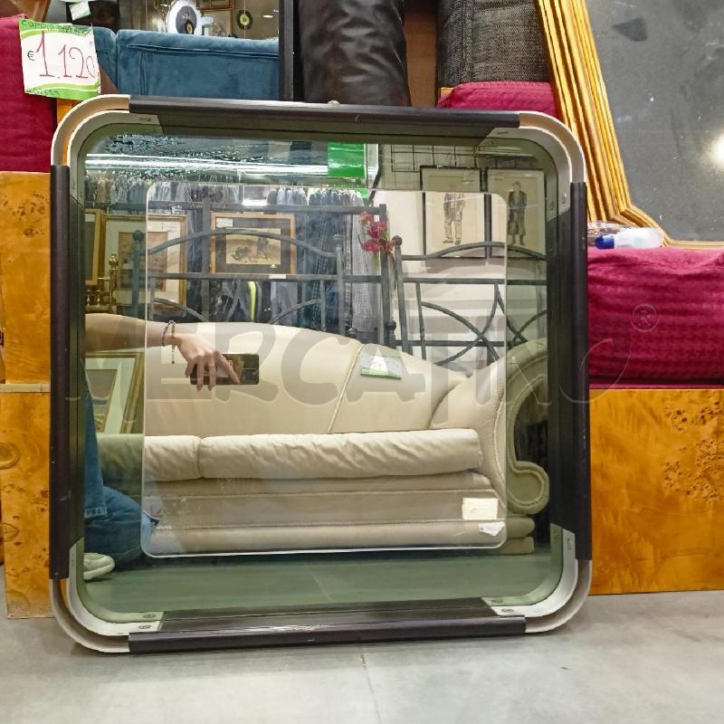 SPECCHIO '80  ALLUMINIO BACHELITE VETRO FUMÈ  | Mercatino dell'Usato Roma re di roma 1