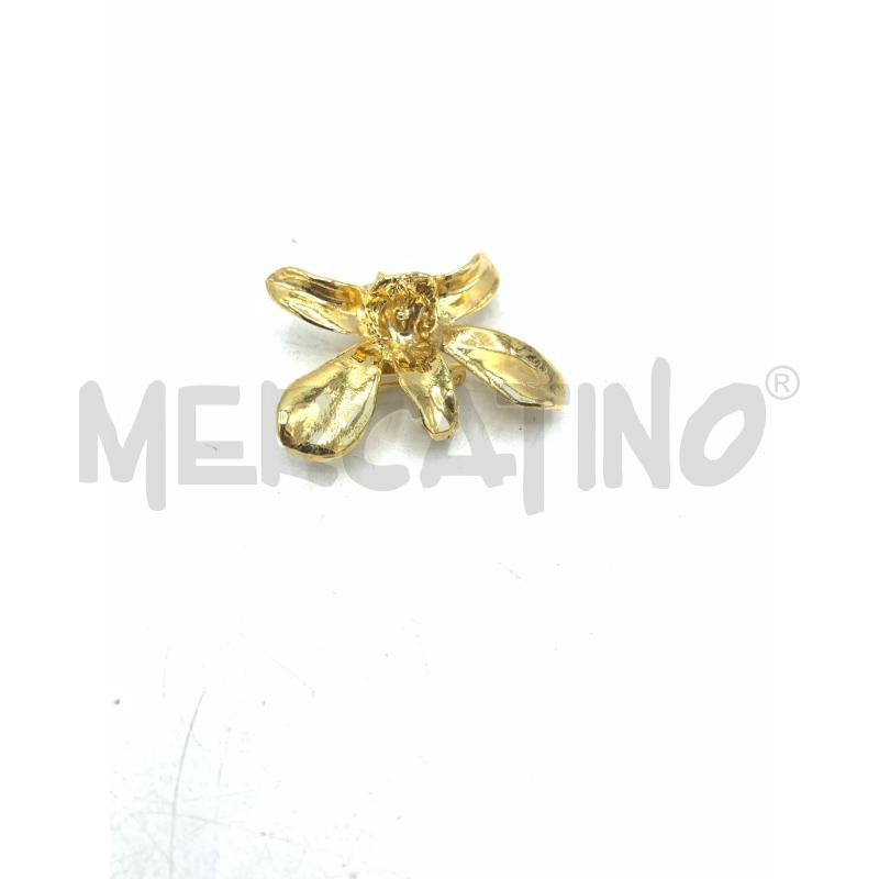 SPILLA CIONDOLO ORCHIDEA DORATA | Mercatino dell'Usato Roma re di roma 4