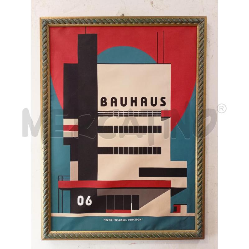 STAMPA BAUHAUS ROSSA BLU FORM FOLLOWS FUNCTION  | Mercatino dell'Usato Roma re di roma 1