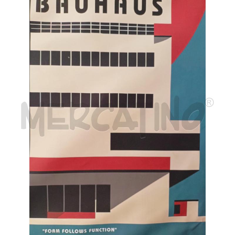 STAMPA BAUHAUS ROSSA BLU FORM FOLLOWS FUNCTION  | Mercatino dell'Usato Roma re di roma 2
