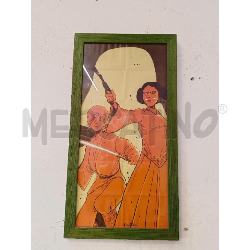 STAMPA QUADRO STAR WARS ARANCIONE CORNICE VERDE | Mercatino dell'Usato Roma re di roma 1