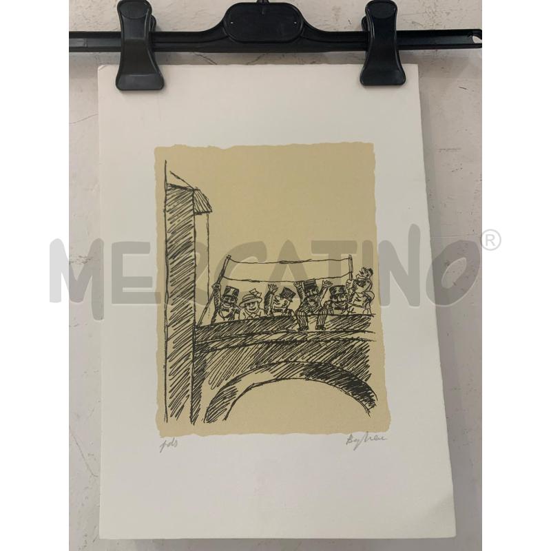 STAMPA UOMINI PONTE CILINDRI MANIFESTO  | Mercatino dell'Usato Roma re di roma 1